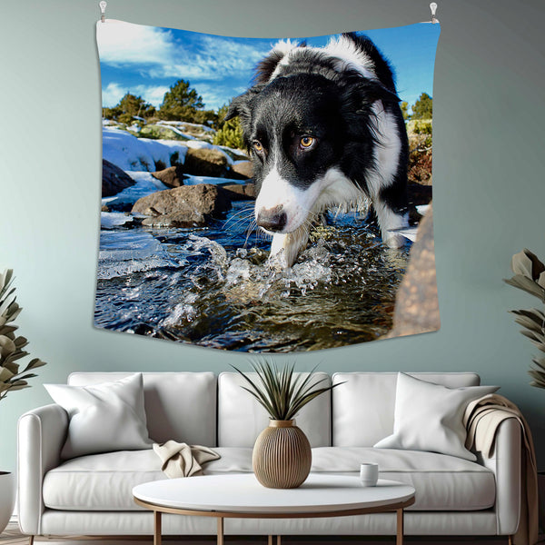 Personalized custom pet tapestry—horizontal version